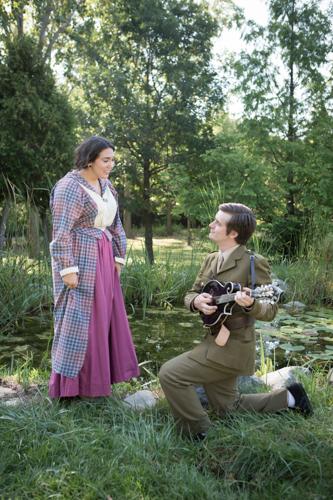 Macey Madias as Beatrice, with Sean Kelley as Benedick
