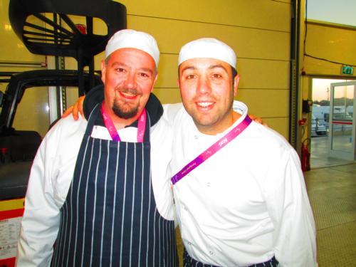 Paul Mixa, left, with Paul Quinn, a chef from the U.K.