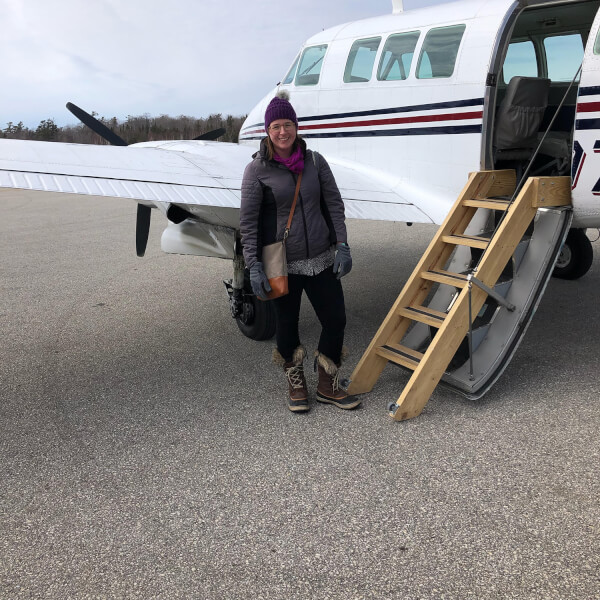 Occupational therapist Stephanie Vaughn, '15, flies to the U.P. to work with students at Mackinac Island Public Schools.