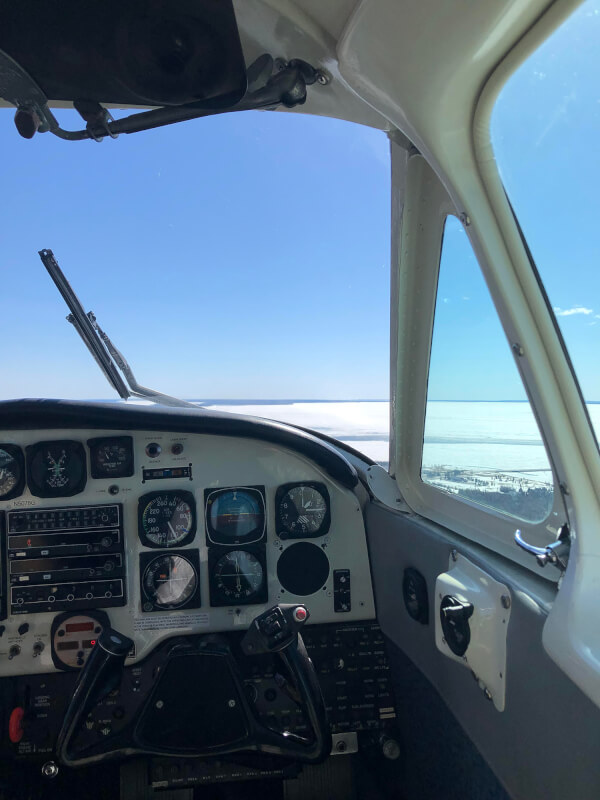 Occupational therapist Stephanie Vaughn, '15, describes her job as "quite an adventure" this time of year as she's forced to hop a plane to Mackinac Island for appointments with students.