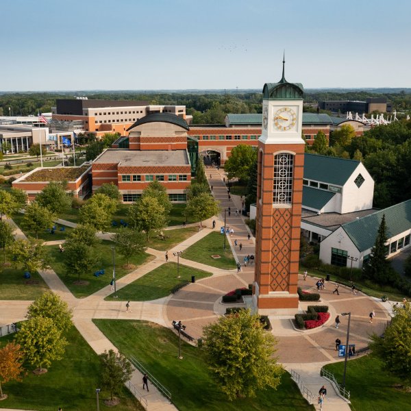 Aerial view of the Cook Carillon Tower.