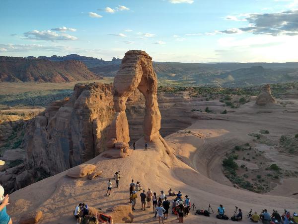 For many students, the highlight of their trip so far was watching the sunset at Delicate Arch. 