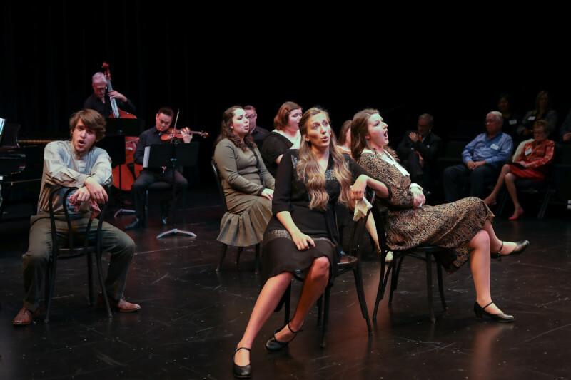 GVSU student musicians performing in the Keller Theatre