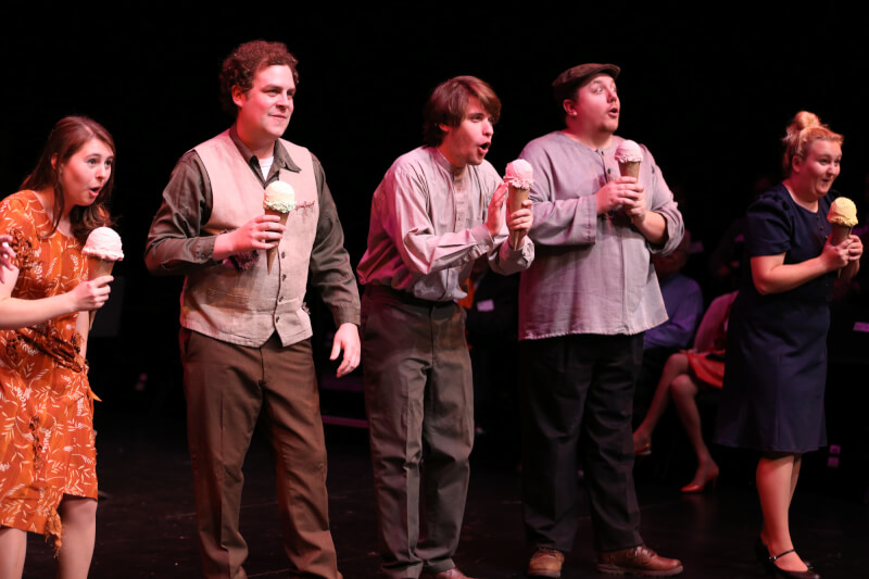 GVSU Opera Theatre students rehearsing "Saga of Jenny."