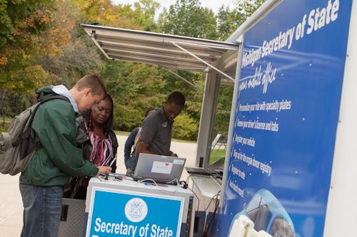 The mobile office unit will be on the Allendale Campus near Zumberge and Au Sable halls.