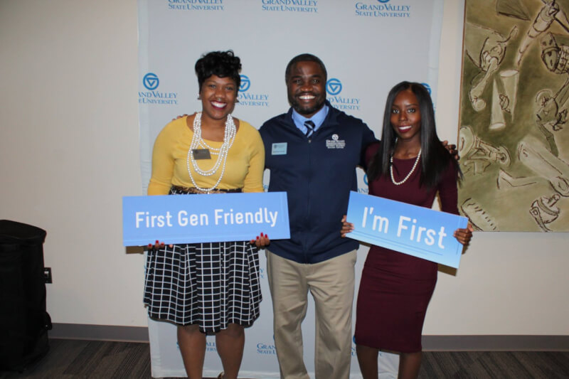 TRiO Student Support Services staff members from left: Care Allen, MarcQus Wright, and Ariel Arnold.