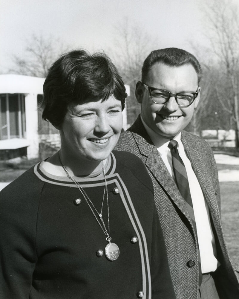 two people in photo from 1960s