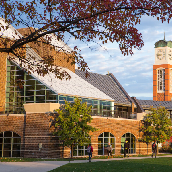 A photo of the Kirkhof Center on the Allendale Campus.