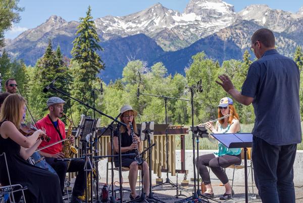 The ensemble performing at Grand Teton National Park. Photo by John Jansen.
