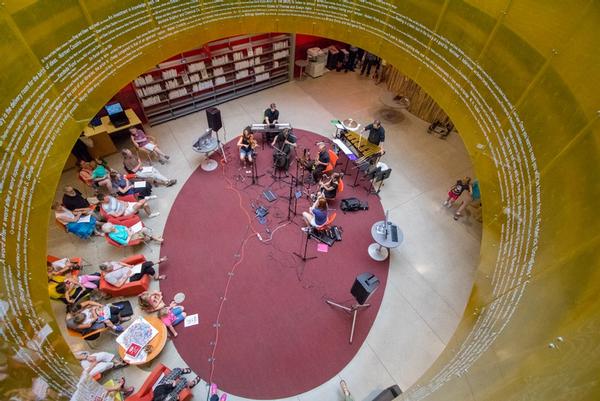The ensemble performing at Billings Public Library in Montana. Photo by Bill Ryan.