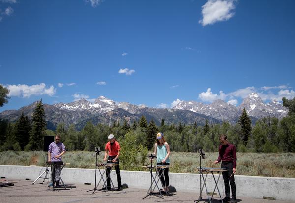 The ensemble performing at Grand Teton National Park. Photo by John Jansen.