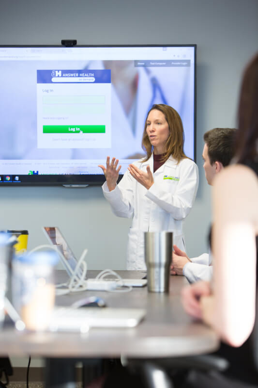 Physician assistant students learn about telemedicine.