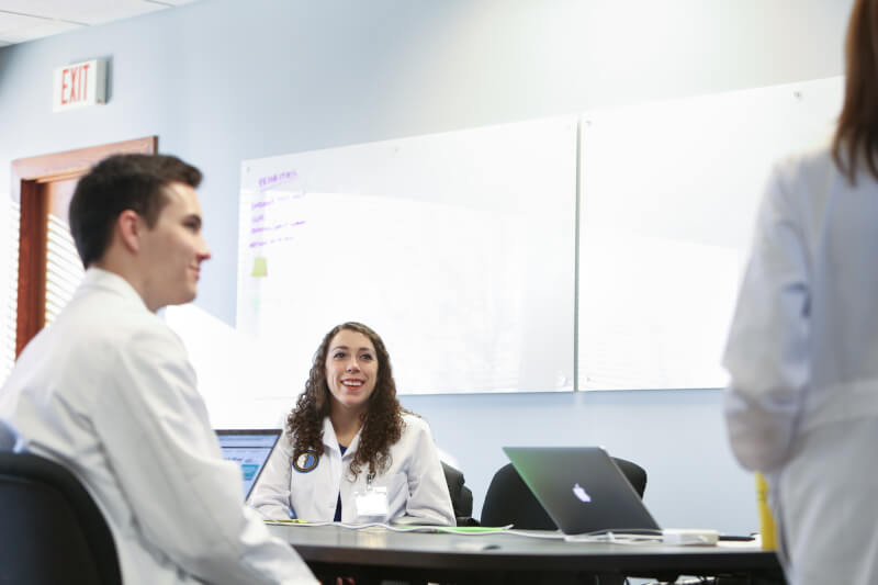 Physician assistant students learn about telemedicine.