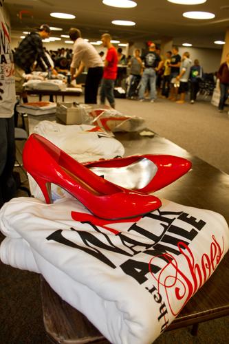Participants will wear high heels at an event to raise awareness of sexual violence.