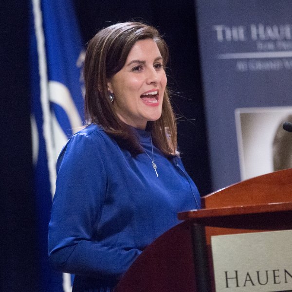 Author Kate Andersen Brower discusses her books during the Hauenstein Center's Presidents' Day celebration.