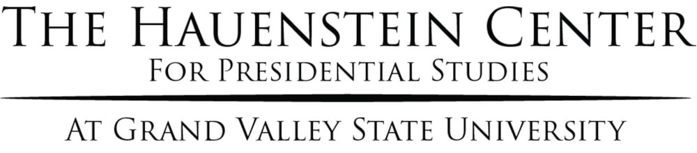 A logo that says Hauenstien Center for Presidential Studies. 
