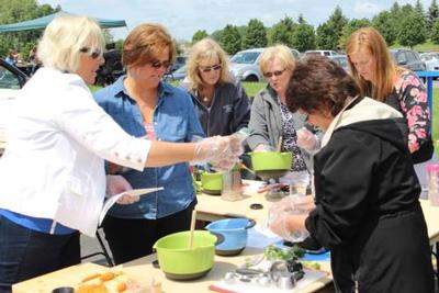 Cooking demonstration at the Farmers Market
