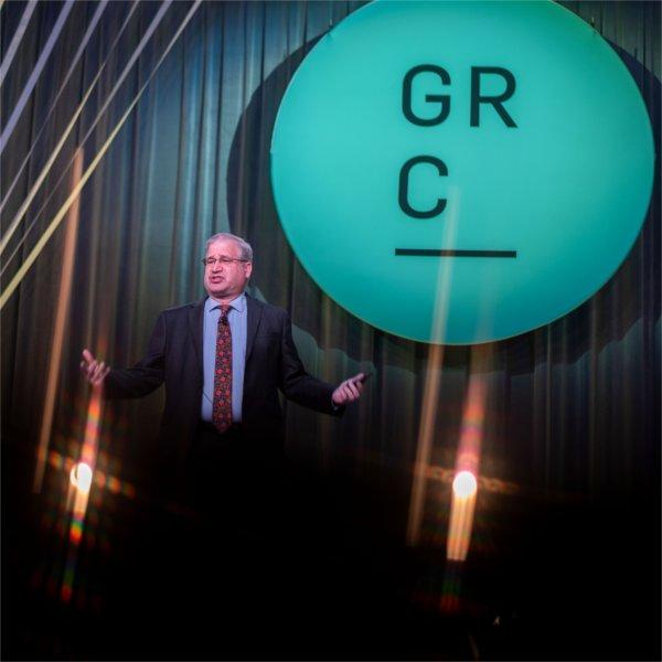 Paul Isely speaks to the Grand Rapids Chamber of Commerce during its annual meeting.