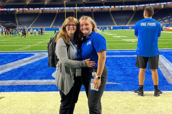 Annabel Gerrity with her mother.