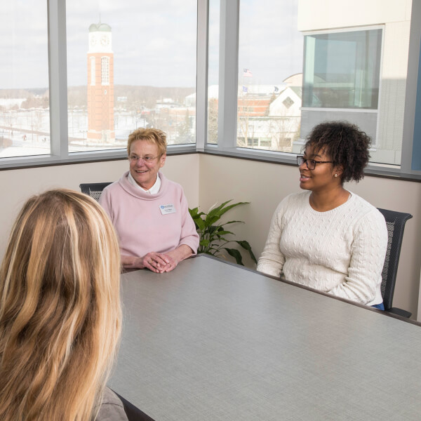 group of women talking
