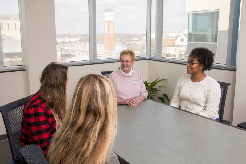 group of women talking