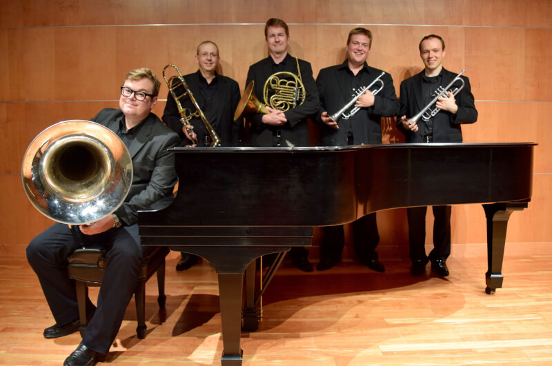 GVSU Brass Quintet pictured