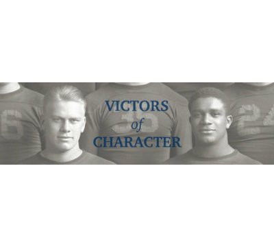 An image showing Victors of Character and photos of the real-life people on which the play is based.