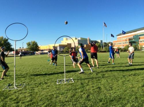 The Grand Valley Grindylows play a game on campus.