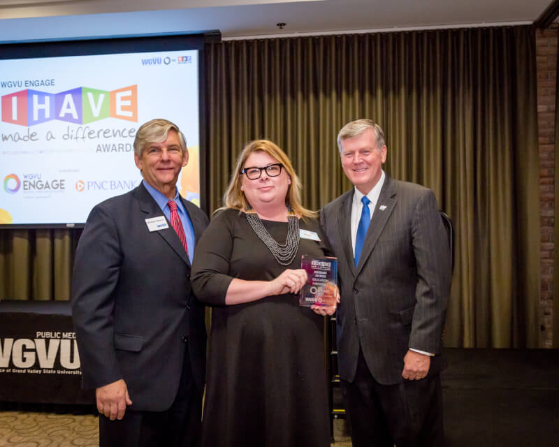 Meegan Zickus, who works to raise awareness of social issues and the needs of children and families in Allendale through her Facebook page Allendale Advocacy, won the individual Education Award.