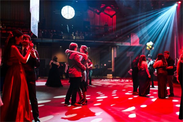Students take to the dance floor at the President's Ball at GLC Live at 20 Monroe February 28. 