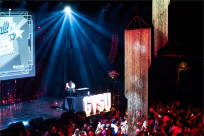 Students take to the dance floor at the President's Ball at GLC Live at 20 Monroe February 28. 