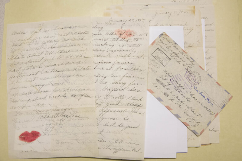 Photos of historical letters