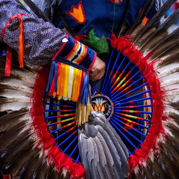A Native American dancer's regalia at the 22nd "Celebrating All Walks of Life" Pow wow.