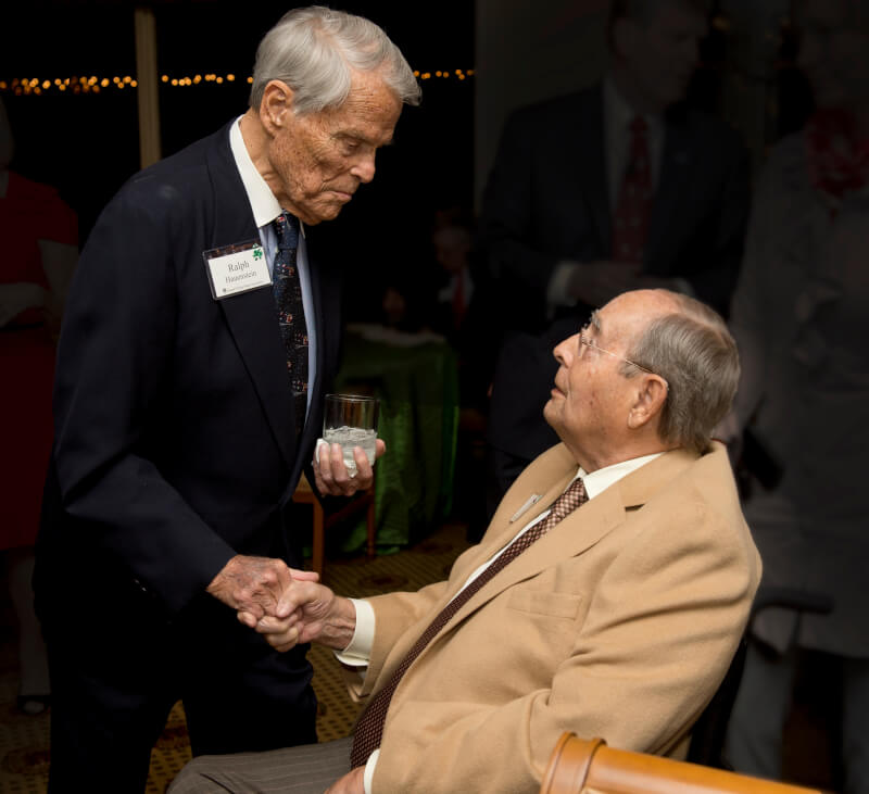 Rich DeVos pictured with the late Ralph Hauenstein, namesake of Grand Valley's Hauenstein Center for Presidential Studies.