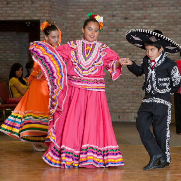Dancers perform at a past Hispanic Heritage Celebration event.