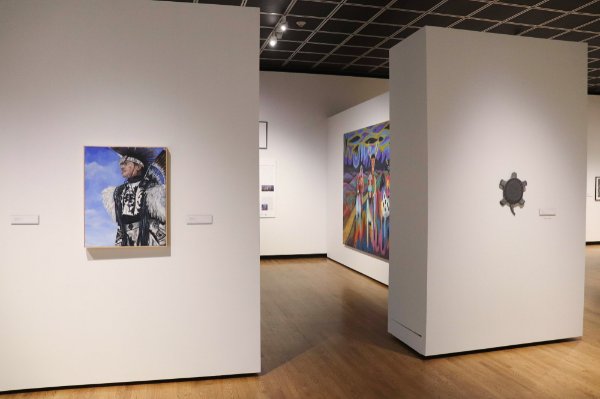 Part of the exhibition at the Muskegon Museum of Art