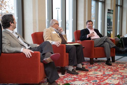 From left: Matthew Missad, Peter Secchia, and William Currie