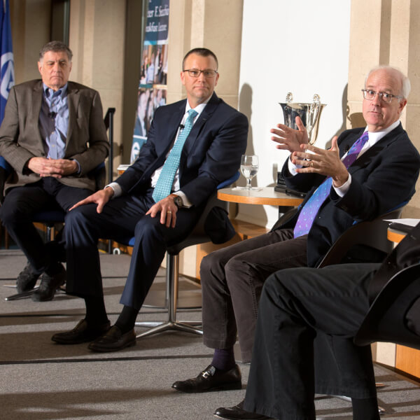 Three business leaders discussed how automation is changing the workplace during the Peter F. Secchia Breakfast Lecture March 21.