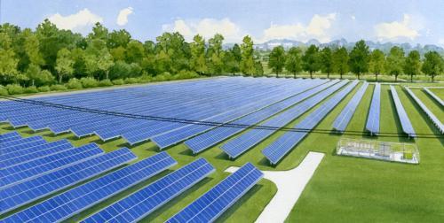 A rendering of the Solar Gardens in Allendale. The project will be completed in spring 2016.