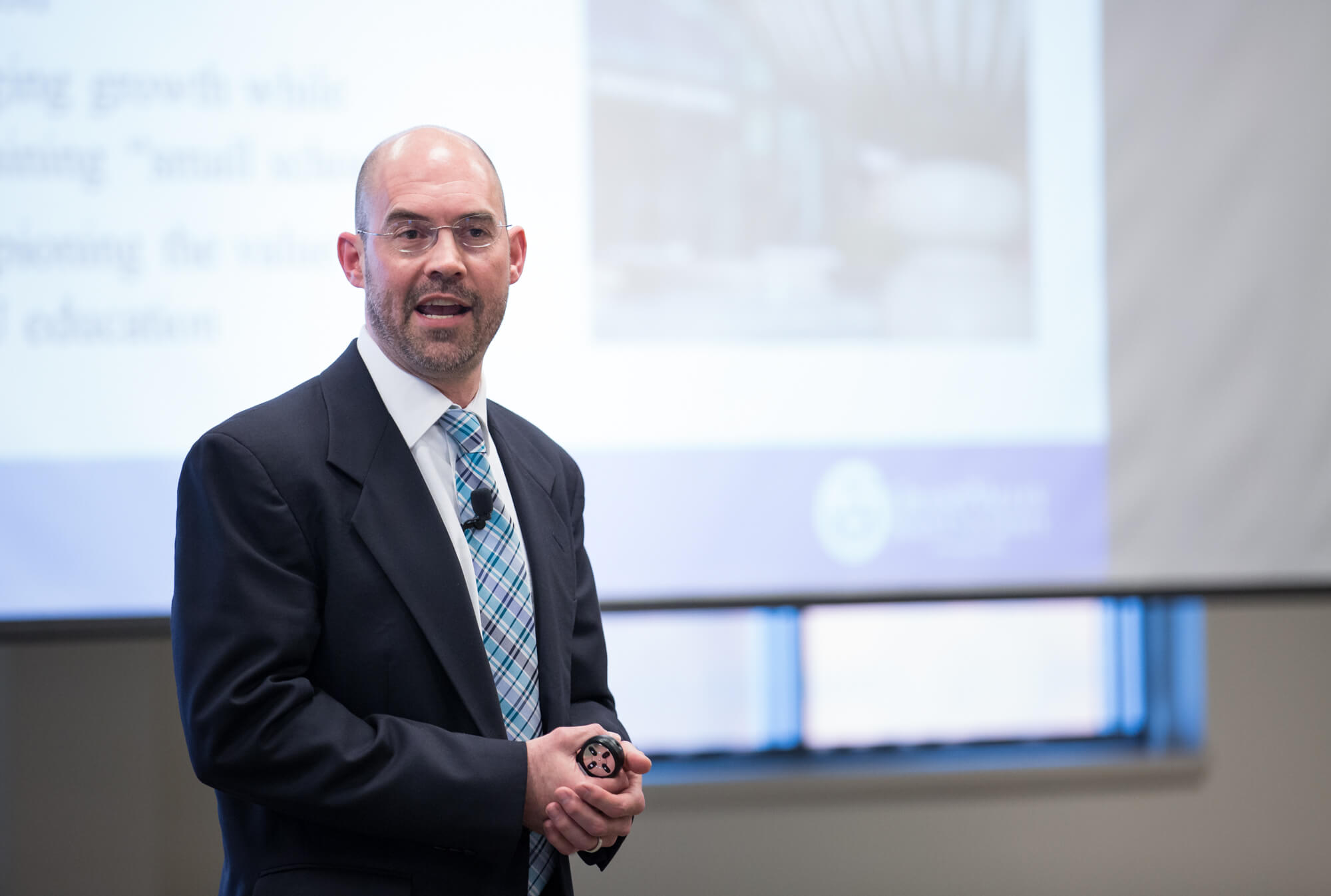 man giving presentation