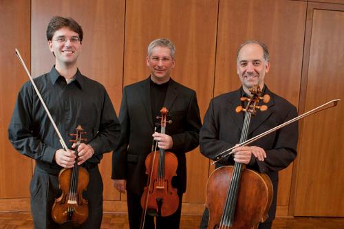 Members of the Faculty String Trio are Gregory Maytan, violin; Paul Swantek, viola; and Pablo Mahave-Veglia, cello.