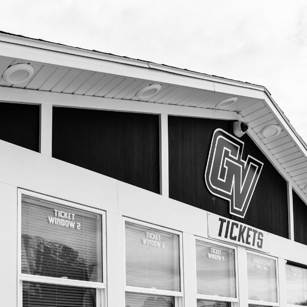 outside of ticket window at football center