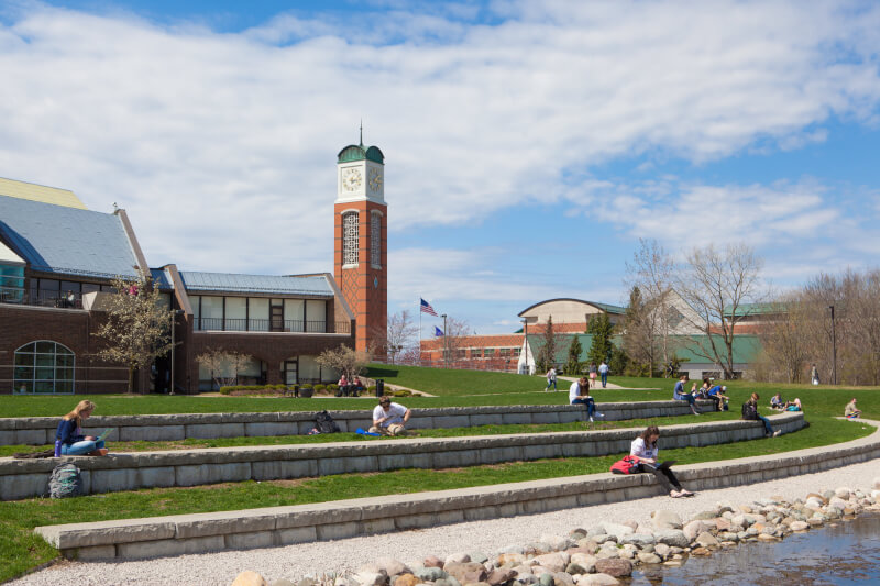 Clock tower on the Allendale Campus.