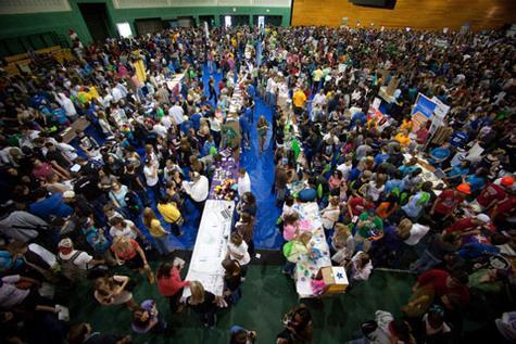 Thousands participate in the 2011 Campus Life Night.