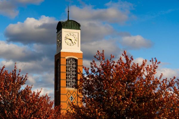 The carillon tower on the Allendale Campus