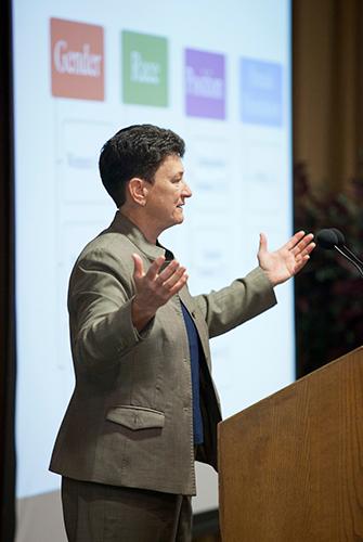 Consultant Sue Rankin gives a presentation in 2011 about the climate study. A town hall is set for February 11 to discuss action plans.