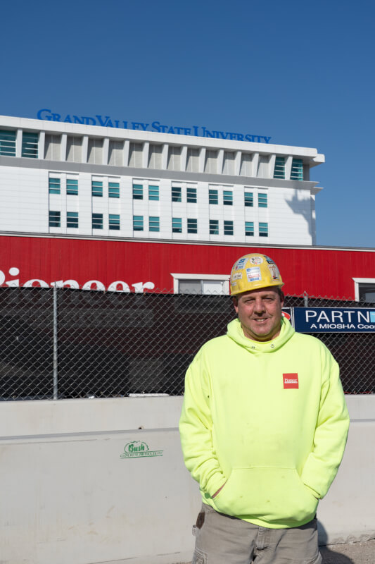 Rob Jernberg, crane operator for Pioneer Construction.