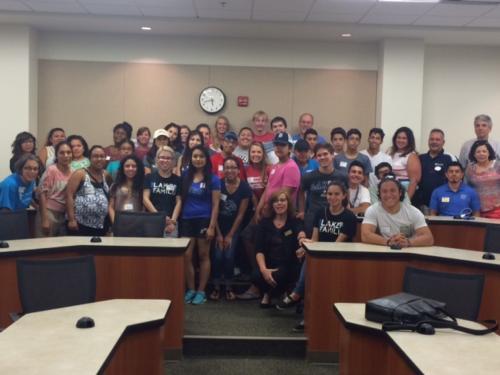 A group of about 30 people from Grandville Avenue Arts and Humanities visited Grand Valley July 19-20.
