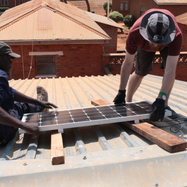 installing a solar panel