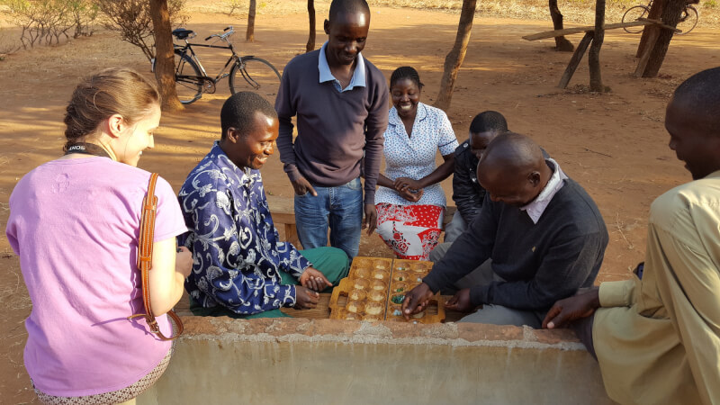 Sofia Fanourakis learns how to play Bao, a traditional mancala board game played in East Africa. 